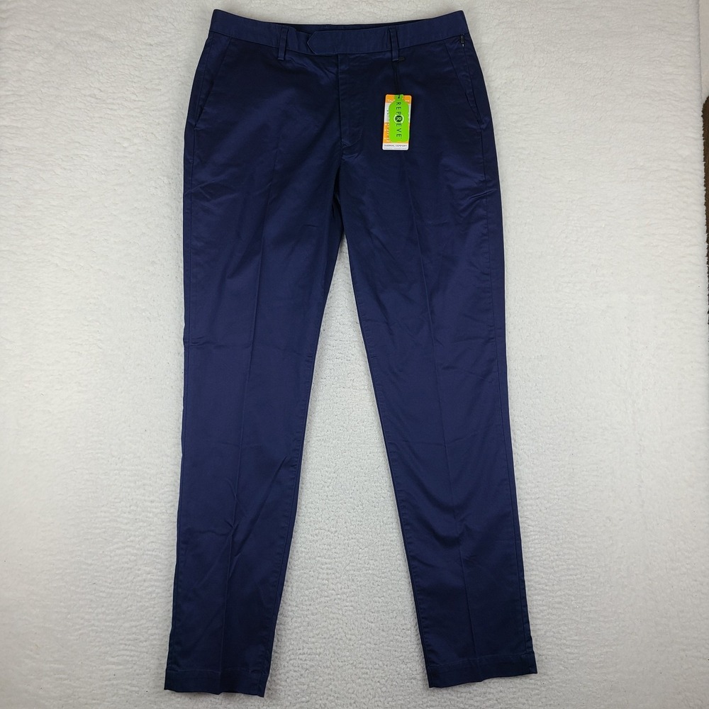 BONOBOS Pants Mens 33x34 Blue Navy Athletic Chino Khakis‎ NWT NEW